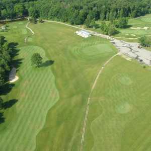 Links at Bowen Lake: aerial view