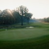 A view of a green with water coming into play at Pheasant Run Golf Club.