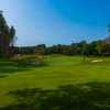 A view of green #13 at Fountains Course from Garland Lodge & Golf Resort.