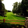 A view of fairway #1 at Fountains Course from Garland Lodge & Golf Resort.