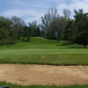 A view of green protected by bunker at Brookside Golf Course