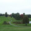A fall view of fairway with narrow path on the right at Grand Rapids Golf Club