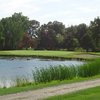 A view over the water of green at Whiteford Valley Golf Club