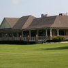 A view of the clubhouse at Golden Fox Course from Fox Hills Golf Center