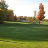 A fall view of the practice area at Quest Golf Club