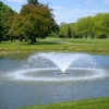 A view from River Bank Golf Course with water fountain in foreground