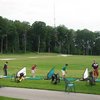 A view of the driving range at Executive Golf Course at Bay Meadows Golf Course