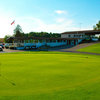 A view from Bear Lake Highlands Golf Course with clubhouse in background