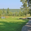 The peninsula green on the eighth hole of the Masterpiece Course at Treetops Resort is tough to hit.
