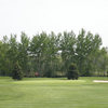 A view of green with bunker on the right at Pigeon Creek Golf Course