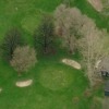 Aerial view of the clubhouse at Red Arrow Golf Club