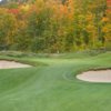 A fall view of green #11 at Greywalls Course  from Marquette Golf Club