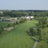 Aerial view of the closing hole fairway at North from Sycamore Hills Golf Club