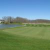 A view of a hole with water coming into play from The Links At Rolling Meadows