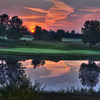 A view of the 5th hole surrounded by water at Yarrow Golf Course