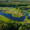 Aerial view from The Cedar River at Shanty Creek