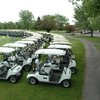 A view of the cart fleet at Royal Scot Golf Course