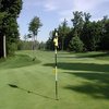 A sunny view of hole #11 at Pohlcat Golf Club