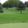 A view of green #18 from the clubhouse at Rush Lake Hills