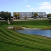 A view of green #18 with clubhouse in background at Greystone Golf Club