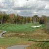 An autumn view of hole #10 at Moose Ridge Golf Course
