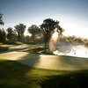 A sunny view of the 18the hole at Tullymore Golf Club