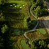 Aerial view of the #12 green at Tullymore Golf Club