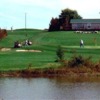 A view over the water of a green at Mallard Golf Club