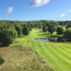 View from the par-4, 428 yards 13th hole on the Alpine course at Boyne Mountain