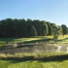 View from the par-3, 180 yards 17th hole on the Alpine course at Boyne Mountain