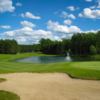 A view of the 2nd green with water coming into play from Fountains at Garland Golf Course.