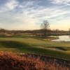 A late fall view of a green at WestWynd Golf Course.