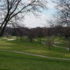 A view of a tee at Evergreen Hills.