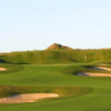 A view of a well protected green at A-Ga-Ming Golf Resort.