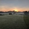 A foggy sunrise fiew vrom a tee at Fellows Creek Golf Course.