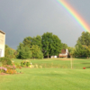 A view of the rainbow over English Hills Golf Course.