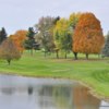 A fall day view of a fairway at Bonnie View Golf Course.