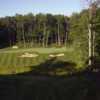 A view of a well protected green at Hemlock Golf Club.