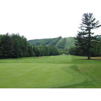 The golf course plays at the base of the Schuss Mountain ski hill.