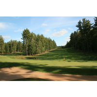 Timberstone Golf Course's 18th hole is a straight downhill par 5 over 600 yards. 