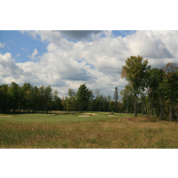 The 16th and 17th hole play through trees, unlike most of the rest of Sweetgrass which plays wide open. 