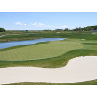 The greens are often multi-tiered on the Sundance golf course at A-Ga-Ming Resort in Kewadin, Mich.
