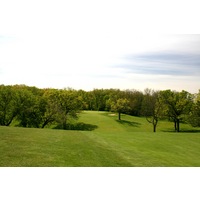 Leslie Park Golf Course's par-4 fifth hole is a difficult driving hole, as you must decide whether to layup on the top of the hill or play down the hill and hit a short-but-blind approach.