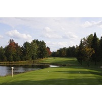 The 10th hole on the Reflections Course at Garland Lodge & Resort is a lengthy par 5 that stretches to 525 yards. 