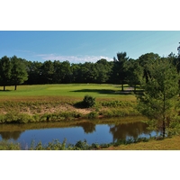 The 10th fairway provides a nice view of the first hole on Manistee National's Canthooke Valley golf course.