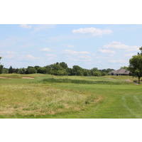 The ninth hole at the Golf Club at Thornapple Pointe plays only 340 yards from the blue tees.