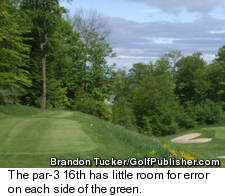 The par-3 16th at Crown